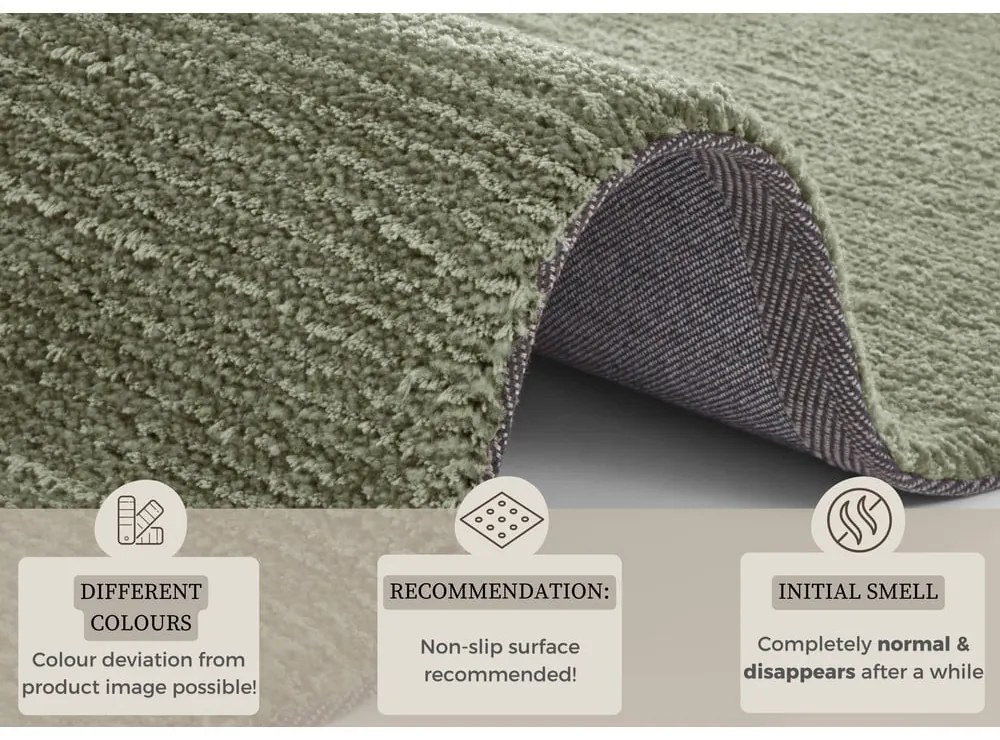 Тъмнозелена покривка , 80 x 250 cm Supersoft - Mint Rugs