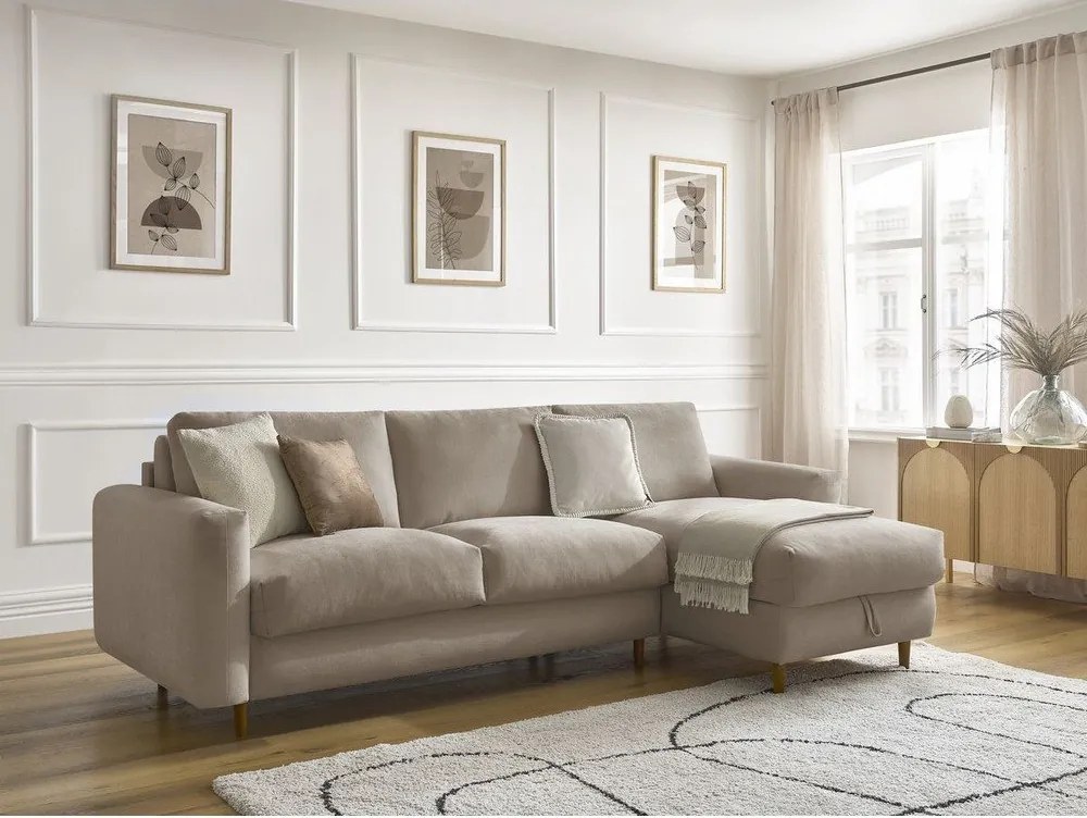 Кафяво-сив ъглов диван Cocoone – Bobochic Paris