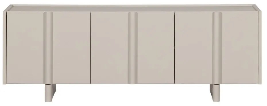 Светлосива маса за телевизор от масивен бор 152x53x46 cm Basu – WOOOD