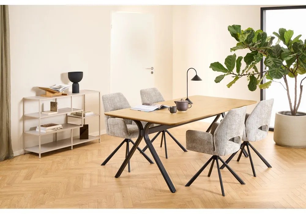 Сива библиотека 114x78x35 cm Seaford – Actona