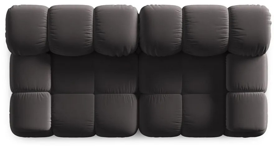 Тъмносив кадифен диван 188 cm Bellis - Micadoni Home