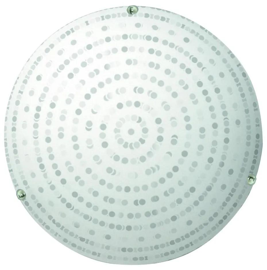 Бяла лампа за таван със стъклен абажур ø 30 cm Circle - Candellux Lighting