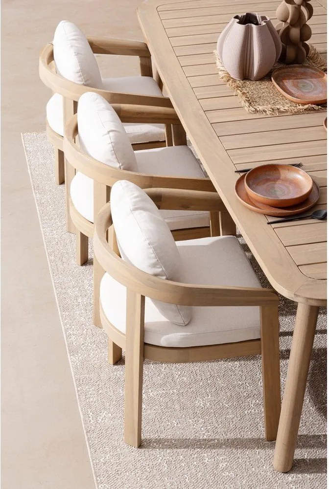 Градински стол от масивно дърво в естествен цвят Pablo – Bizzotto