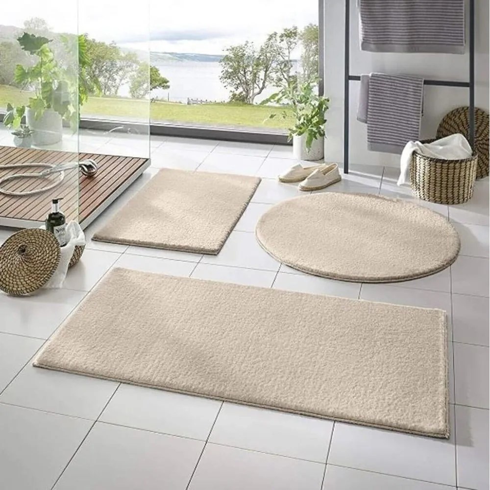 Сиво-бежови килими за баня в комплект 3 бр. 50x90 cm – Mila Home
