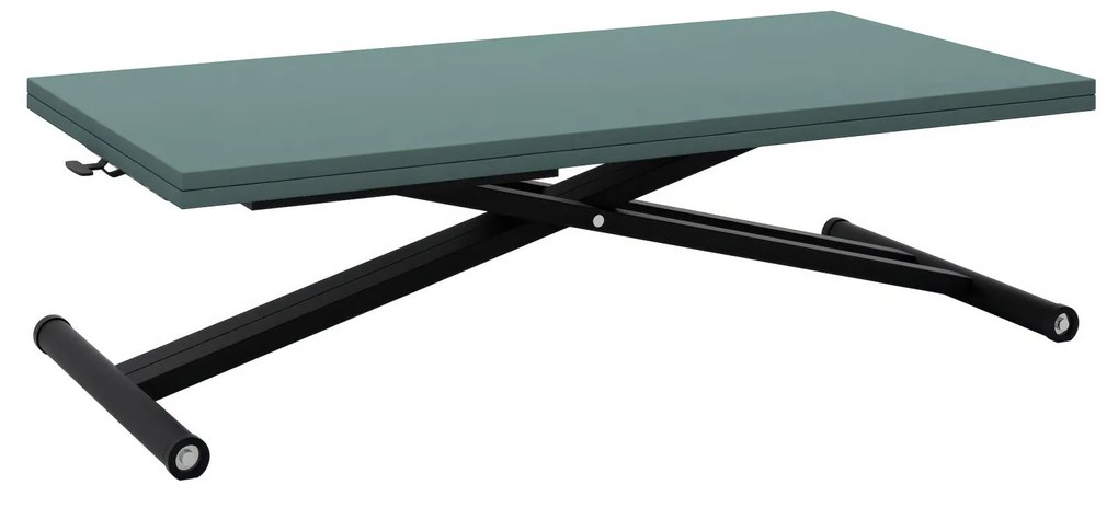 Разтегателна маса с повдигащ механизъм ХАВАНА - МДФ мат зелен дъск блу