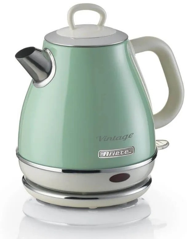 Електрическа кана Ariete VINTAGE 2868/04, 1630W, 1 л, Метален корпус, Бързо завиране, Безжична основа, Зелен