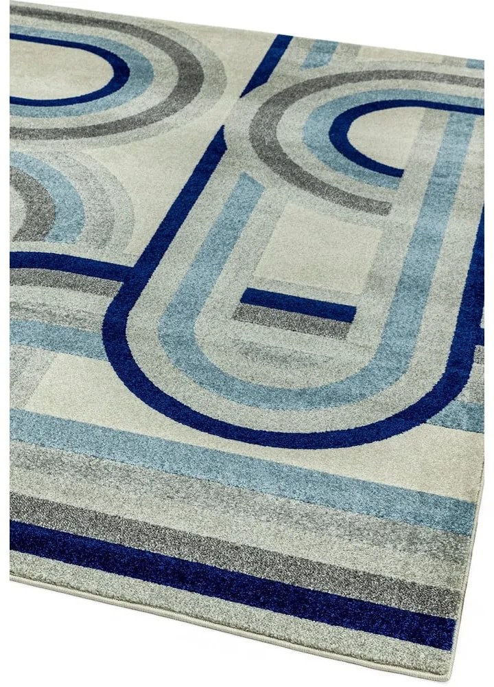 Сиво-син килим 120x170 cm Nova Retro Blue – Asiatic Carpets