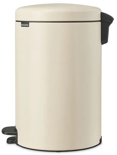 Кош за боклук с педал Brabantia NewIcon 1005535, 20 л, Плавно затваряне, Противоплъзгаща основа, Бежов
