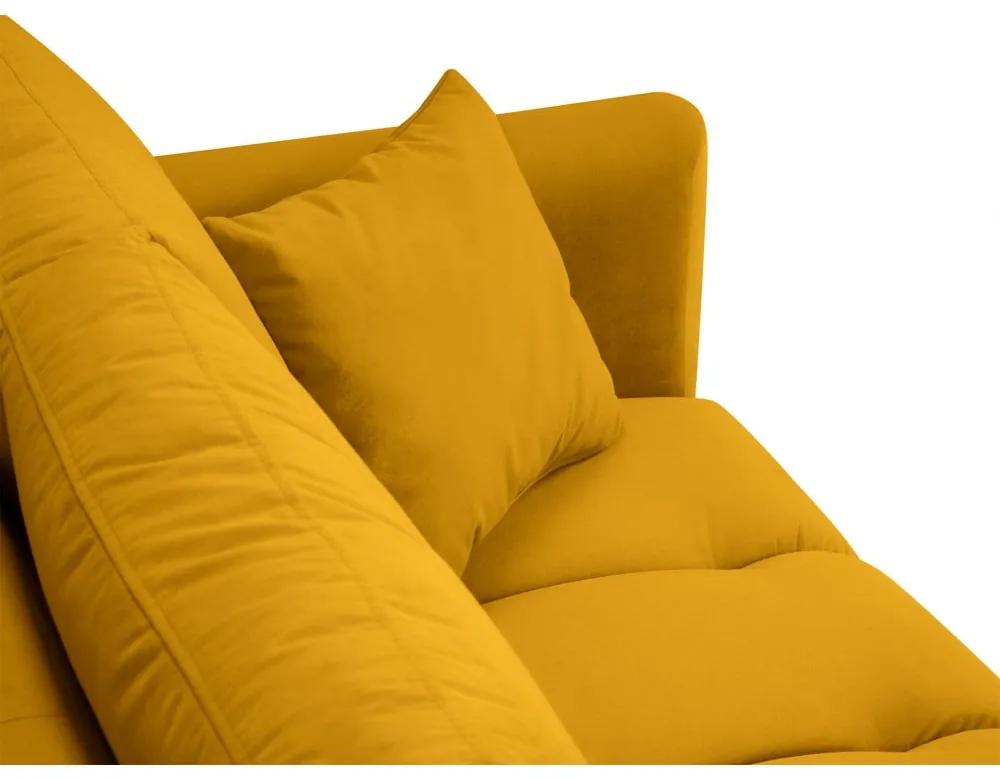 Жълт кадифен диван Octave - Interieurs 86