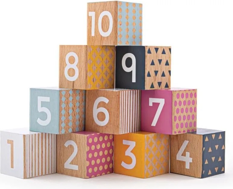 Bigjigs - Дървени блокове с номера