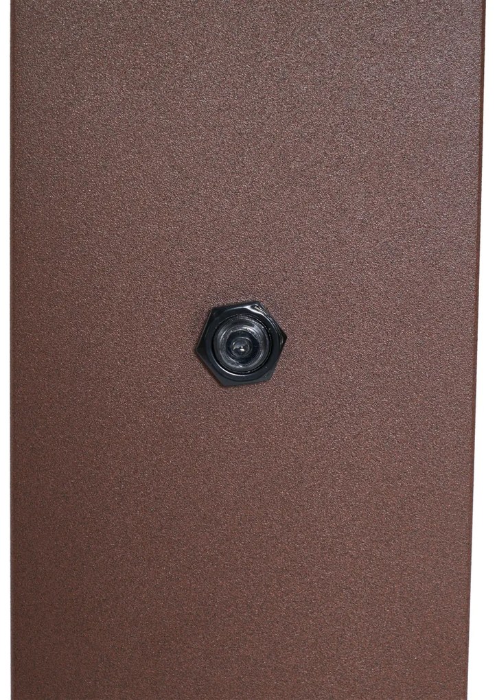 Индустриална външна стълбова лампа ръждивокафява с димно стъкло 70 см със сензор за здрач IP44 - Denmark