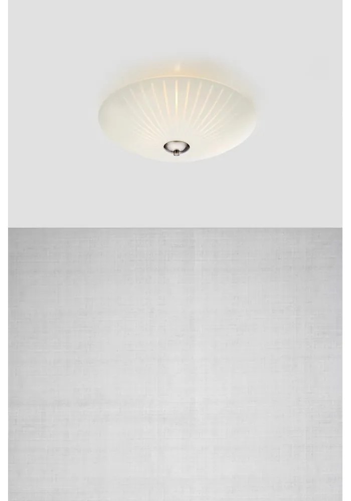 Бяло осветително тяло за таван със стъклен абажур ø 43 cm Cut – Markslöjd