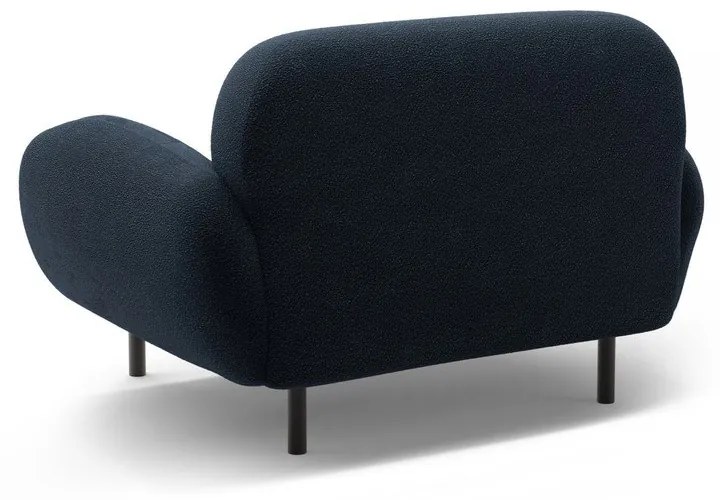 Тъмносиньо кресло от букле Poppy – Micadoni
