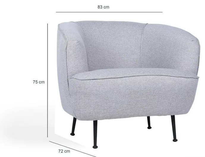 Сив фотьойл Piccoli - Artie