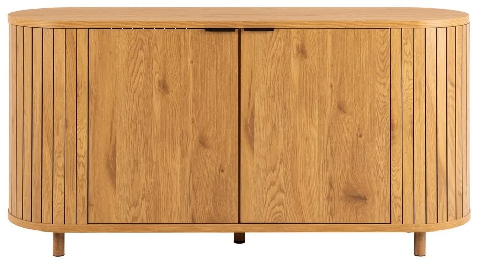 Скрин от дъбов декор в естествен цвят 160x80x45 cm Colima – Actona