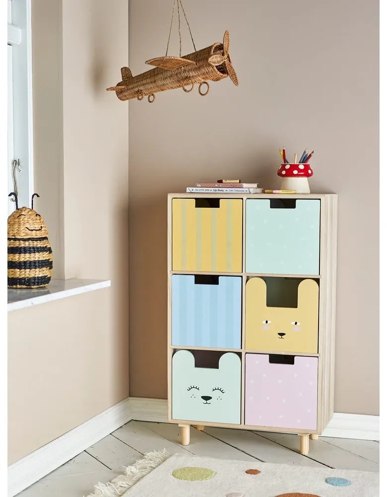 Детски скрин от масивна Пауловния в естествен цвят 55x88,5x25,5 cm Calle – Bloomingville Mini
