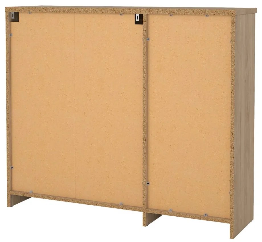 Накланяща се стойка за обувки от дъбов декор в естествен цвят 109x93x32 cm Naia – Tvilum