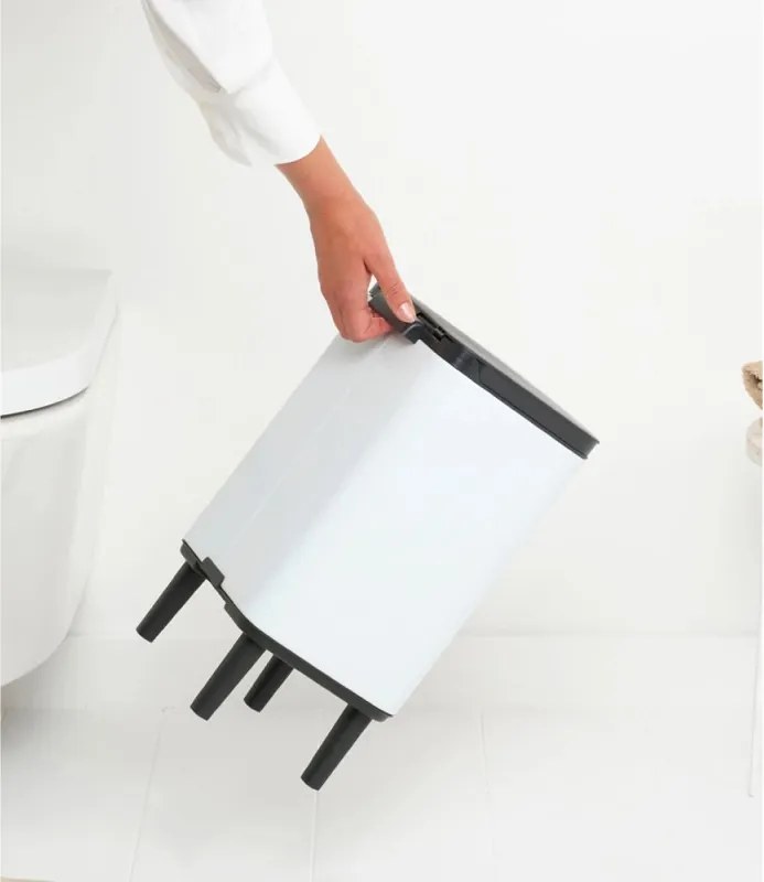 Кош за боклук Brabantia Bo Small Hi 1006643, 7 л, Повдигнат, Плавно и безшумно отваряне, Противоплъзгаща основа, Бял