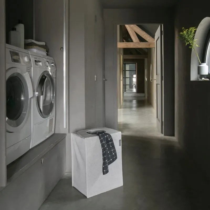 Торба за пране Brabantia 1001093, 55 л, Твърдо и отделящо се дъно, Магнитни дръжки, Сив