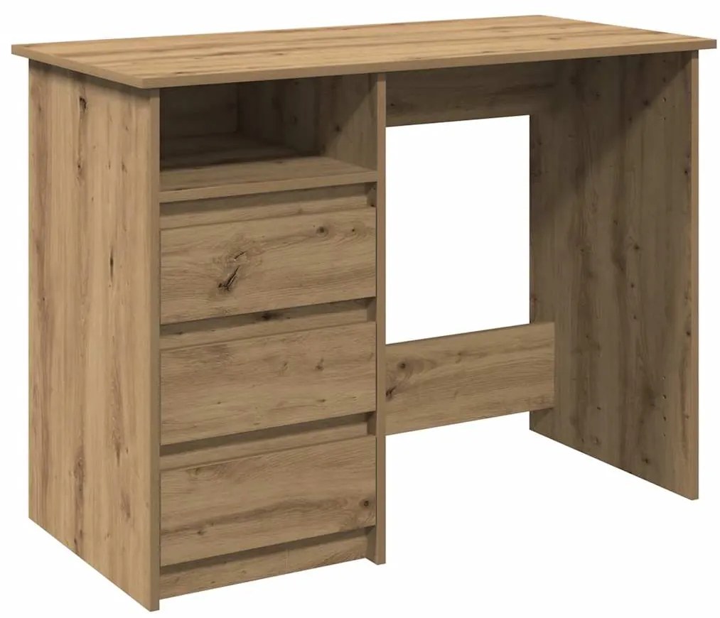 860471 vidaXL Бюрото Artisan Oak 102x50x75 cm Инженерна дървесина