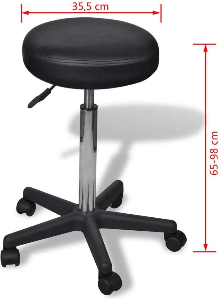 Офис табуретка, черна