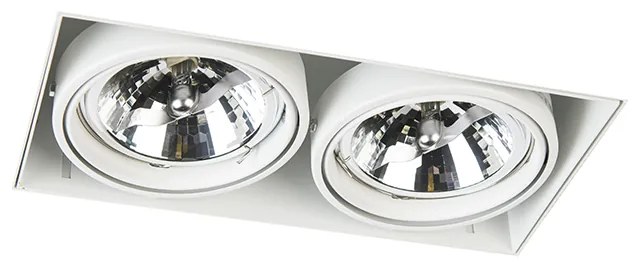 Вграден прожектор бял въртящ се и наклоняващ се AR111 без рамка 2-светлина - Oneon