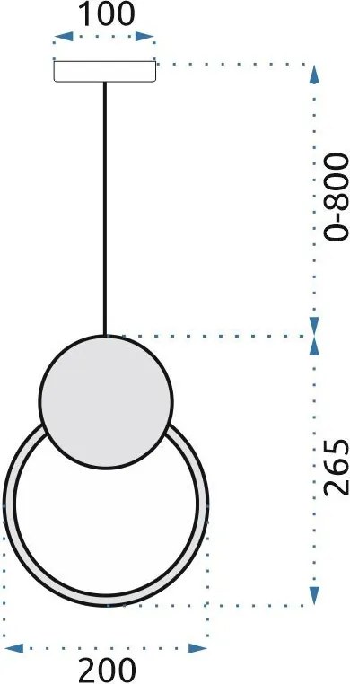 Пендел LED APP852-CP BLACK