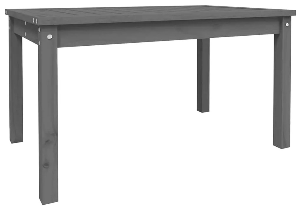 824115 vidaXL Градинска маса, сива, 82,5x50,5x45 см, борово дърво масив