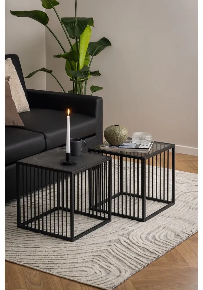 Странична масичка от камък 40x40 cm Strington – Actona