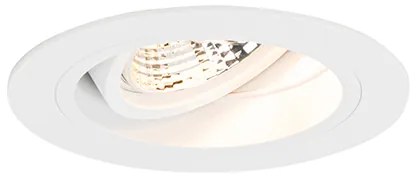 Комплект от 6 Кръгъл вграден прожектор бял регулируем - Chuck 70