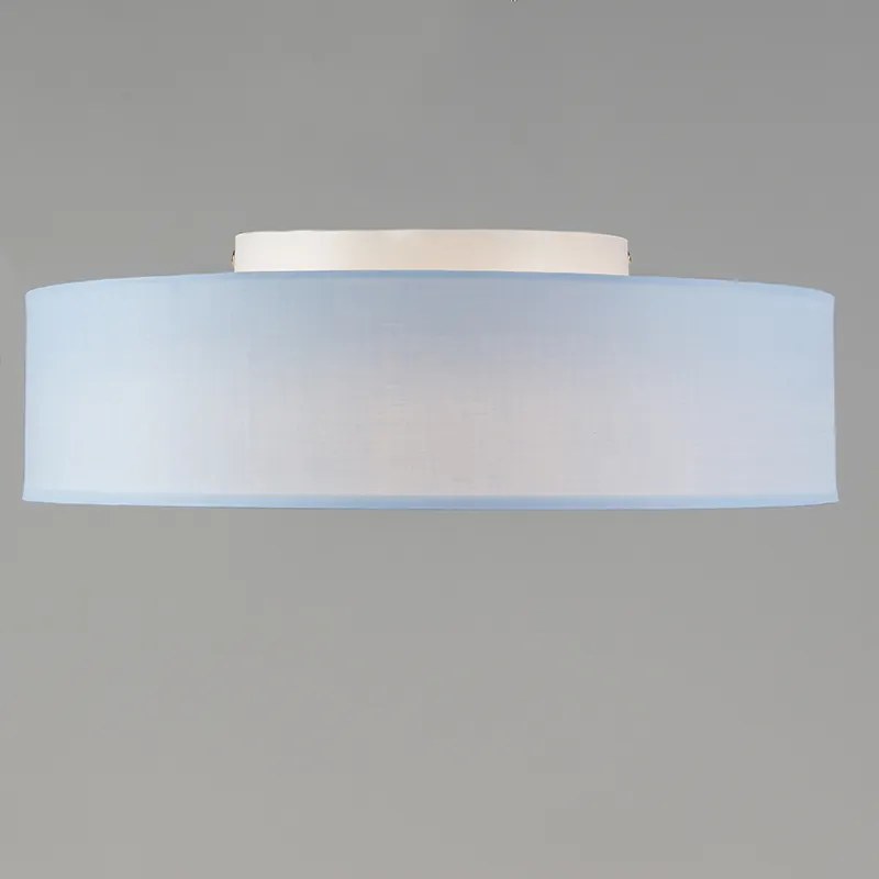 Таванна лампа синя 40 см с LED - Drum LED