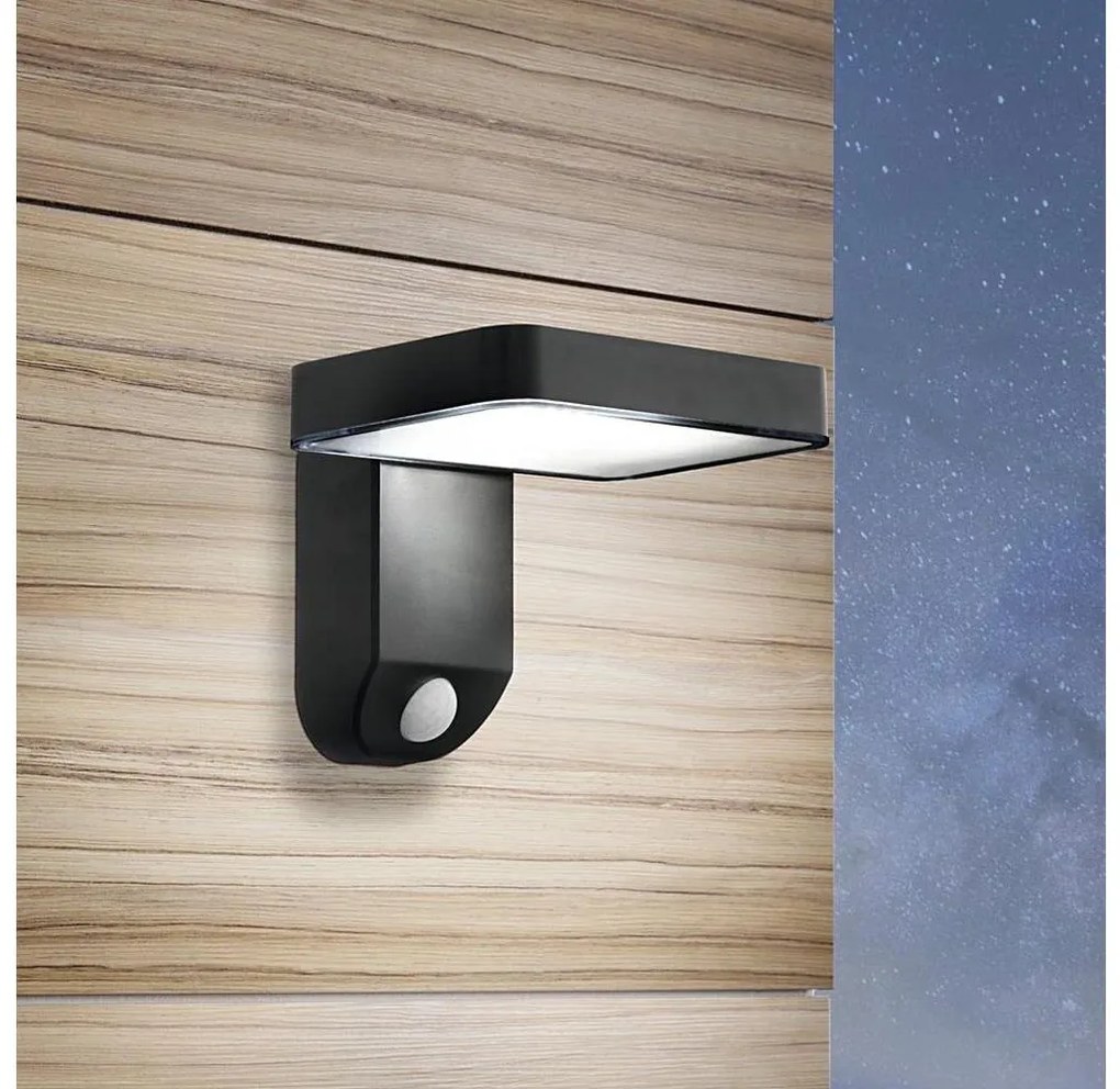 Eglo 98191 - LED Соларно стенноподсветително устройство с датчик PASTION LED/4,5W/3,7V IP44