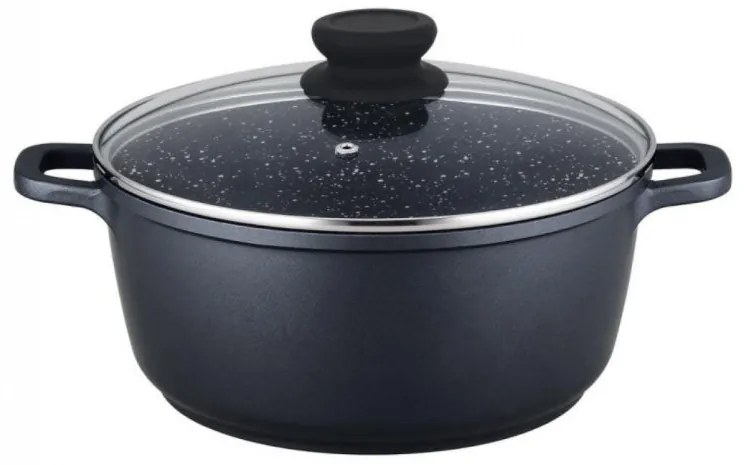 Комплект тенджери и тиган ZEPHYR ZP 4318 M5, 5 части, Мраморно покритие, Индукция, Черен