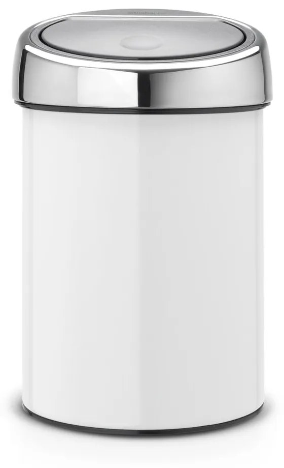 Бяло стоманено кошче за боклук с отваряне с докосване 3 l Touch Bin – Brabantia