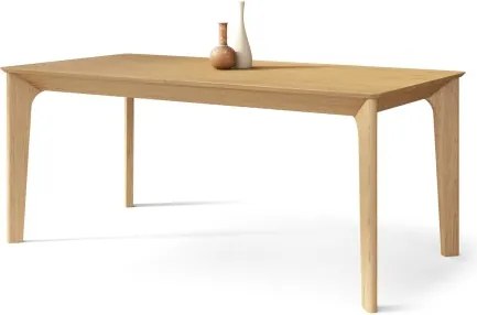 БАРИ Естествен дъб 180x90 cм (+2 вложки 45 cм) - ДЪРВЕНА ТРАПЕЗНА МАСА В ЯПОНСКИ/СКАНДИНАВСКИ СТИЛ, РАЗТЕГАТЕЛНА ДО 270 cм!