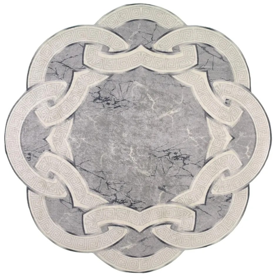 Сив кръгъл килим ø 160 cm - Vitaus