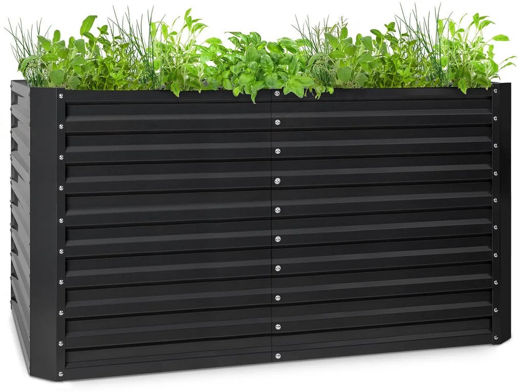 Blumfeldt High Grow Straight, повдигната леха, 200 x 90 x 100 cm, 1800 l, стомана