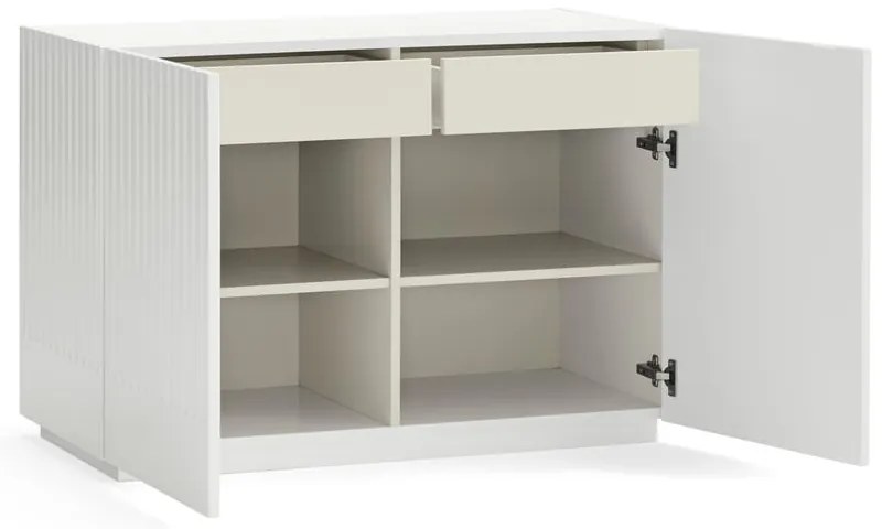 Бял нисък скрин с чекмеджета 100x70 cm Doric - Teulat