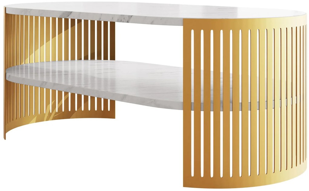 Холна маса Fikoli GD I-Бял мрамор