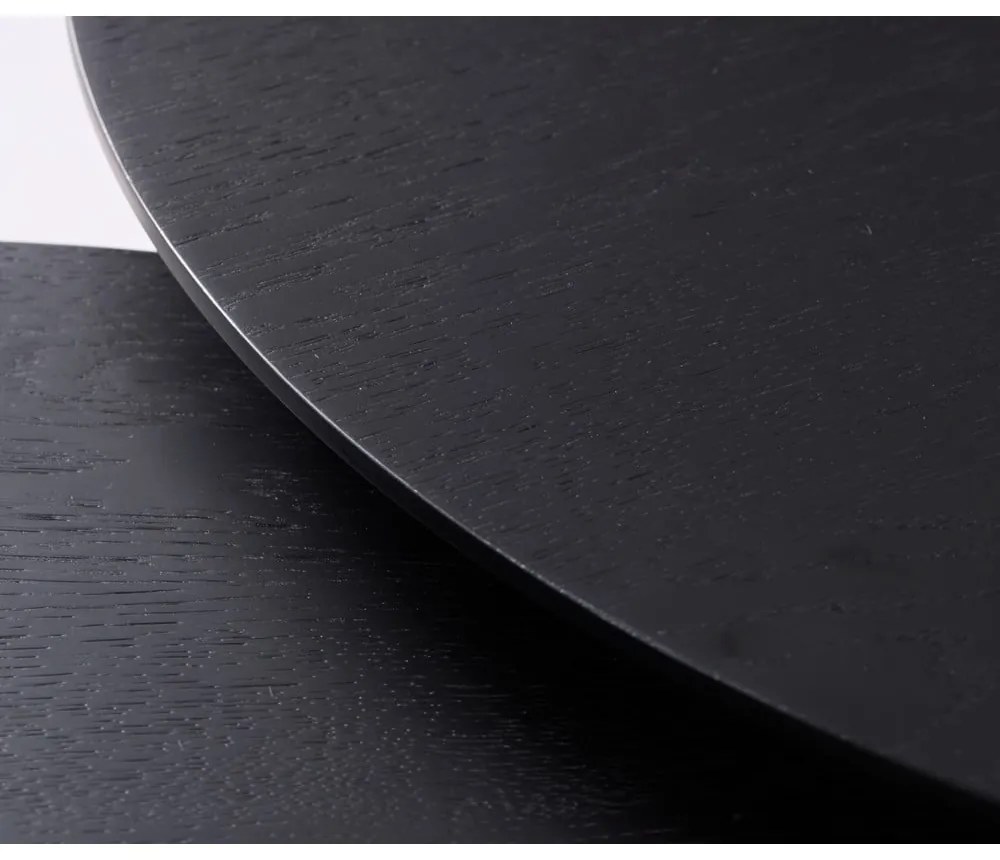 Черни кръгли масички за кафе в комплект от 2 бр. ø 88 cm Adda – Unique Furniture