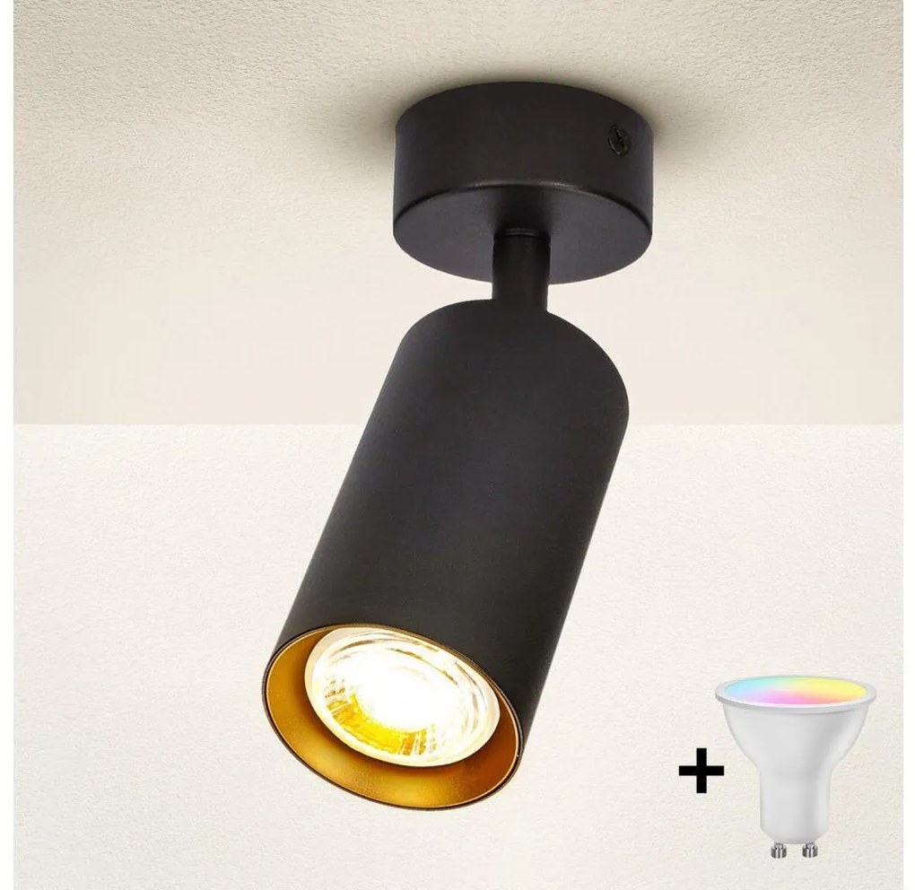 Brilagi - LED димируемо точково осветително тяло SELE 1xGU10/6,5W/230V черно/златно