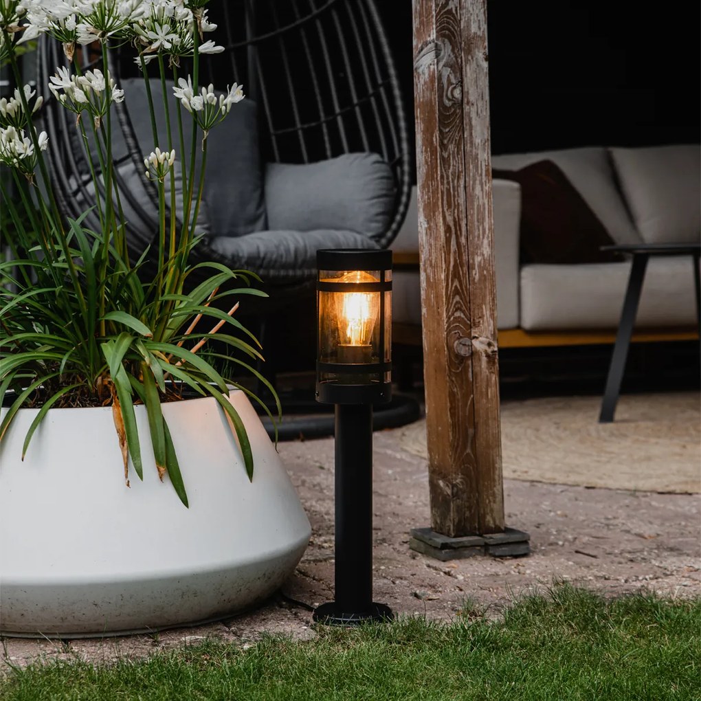 Модерна външна лампа черна 50 см IP44 - Gleam