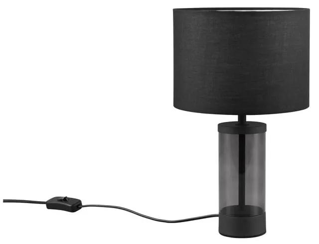Черна настолна лампа с текстилен абажур (височина 33,5 cm) Grazia - Trio