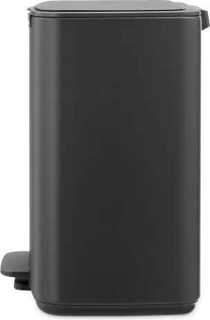 Кош за боклук Brabantia Bo Pedal 1010133, 12 л, Леко затваряне, Противоплъзгаща основа, Минерално покритие, Тъмносив