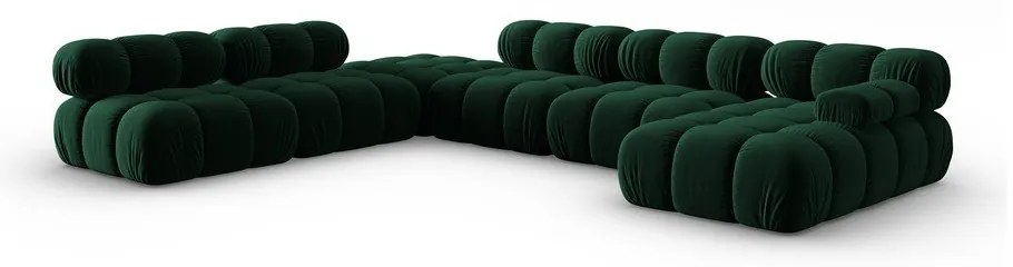 Зелен кадифен диван 379 cm Bellis - Micadoni Home