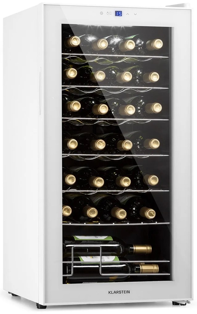 Klarstein Shiraz 28 Uno, охладител за вино, 74l, 28fl, сензорен контролен панел, 5-18°C