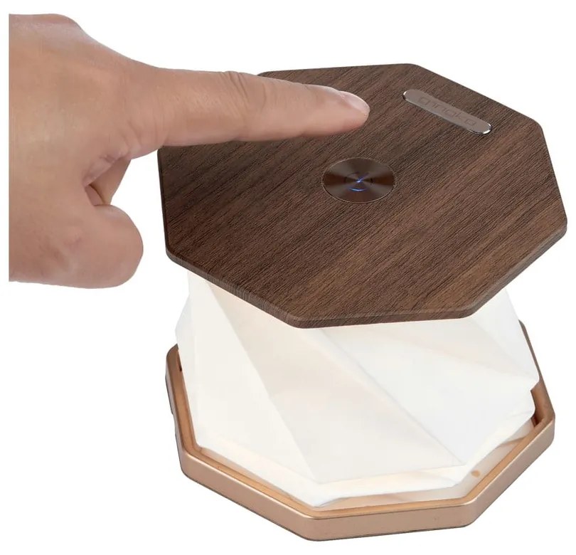 Кафява светлинна декорация с USB ø 12 cm Twist Hexagon – Gingko