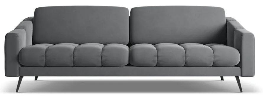 Сив кадифен диван 238 cm Nalu – Makamii