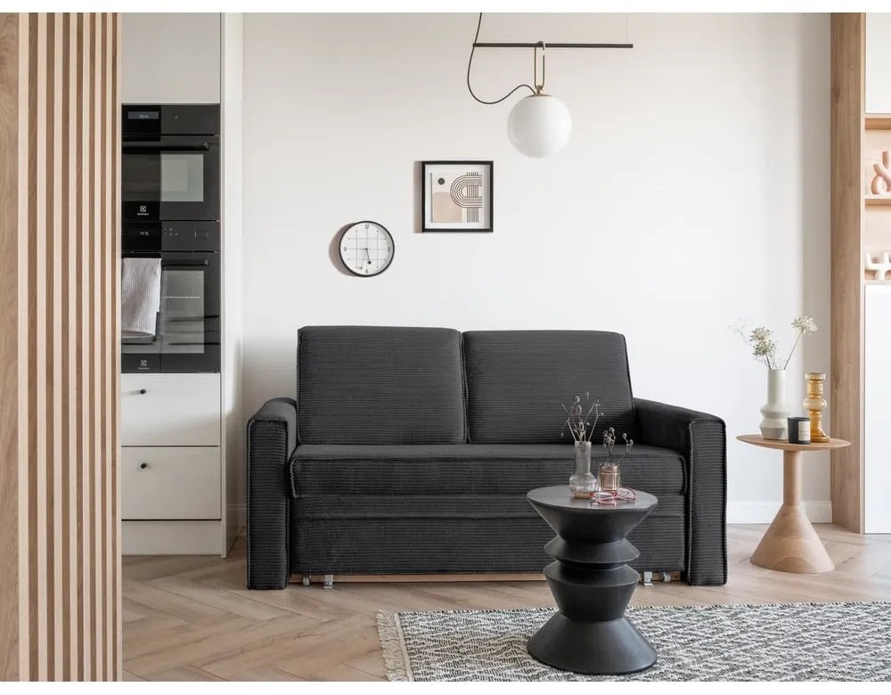 Тъмно сив разтегателен диван 168 cm Lucky Lucy - Miuform