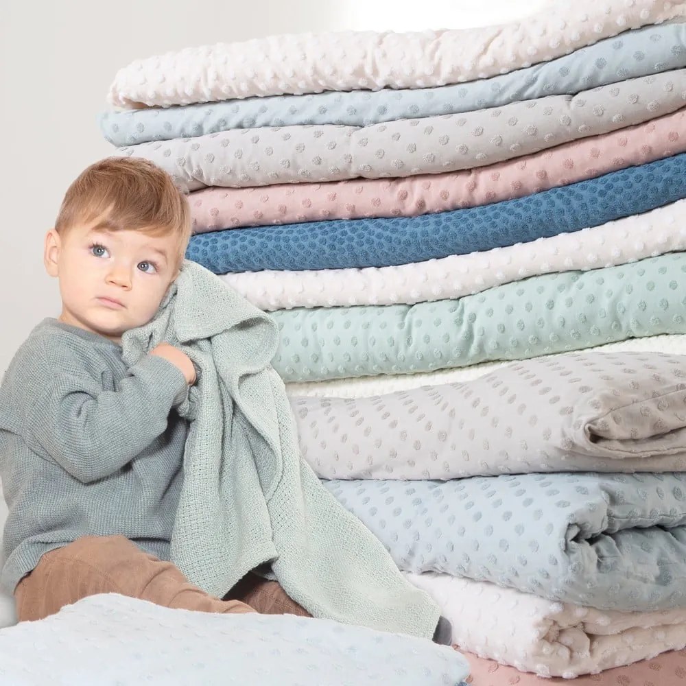 Бежово детско спално бельо за детско креватче със смес от памук 100x135 cm Frosty Almond – Roba